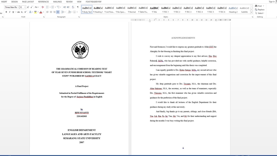 Pengetikan Umum - Jasa Editing Skripsi (Cover, Daftar isi, Halaman Dll) - 1