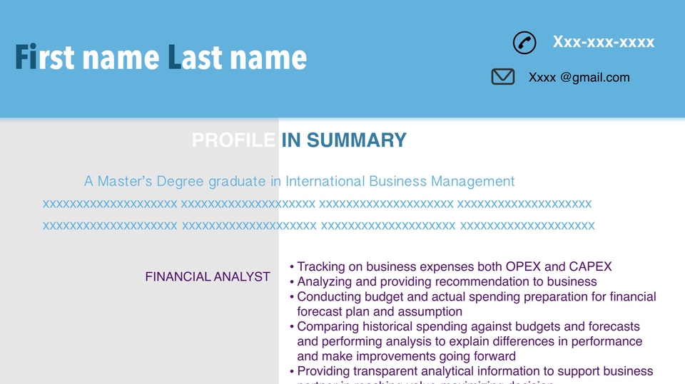 Portfolio & Resume - จัดทำ Resume for professional (ทีมงาน HR background) - 1