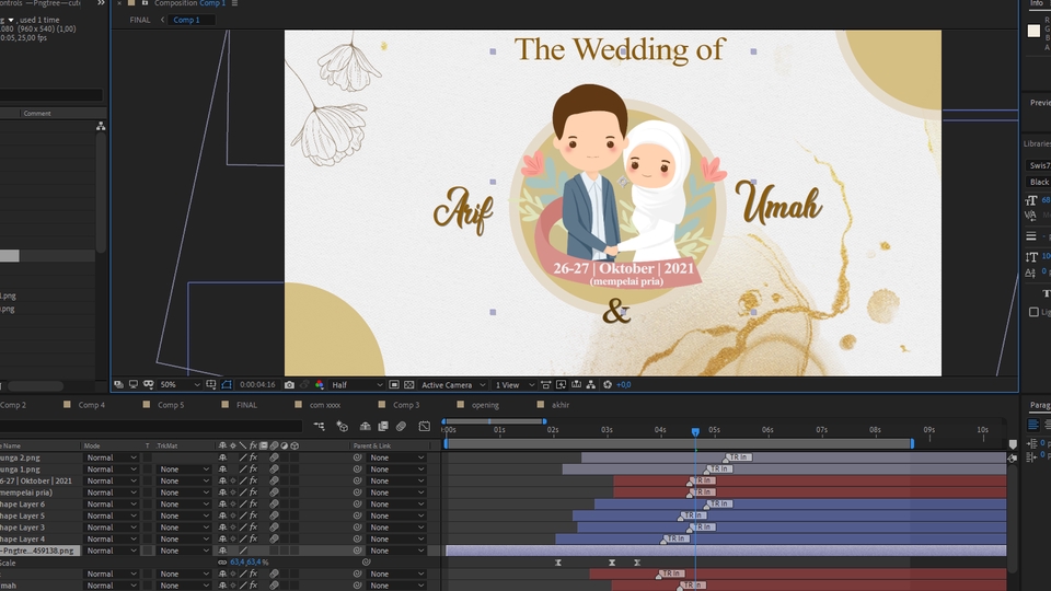Motion Graphics - UNDANGAN DIGITAL VIDEO MOTION GRAPHIC 1 HARI JADI - 1