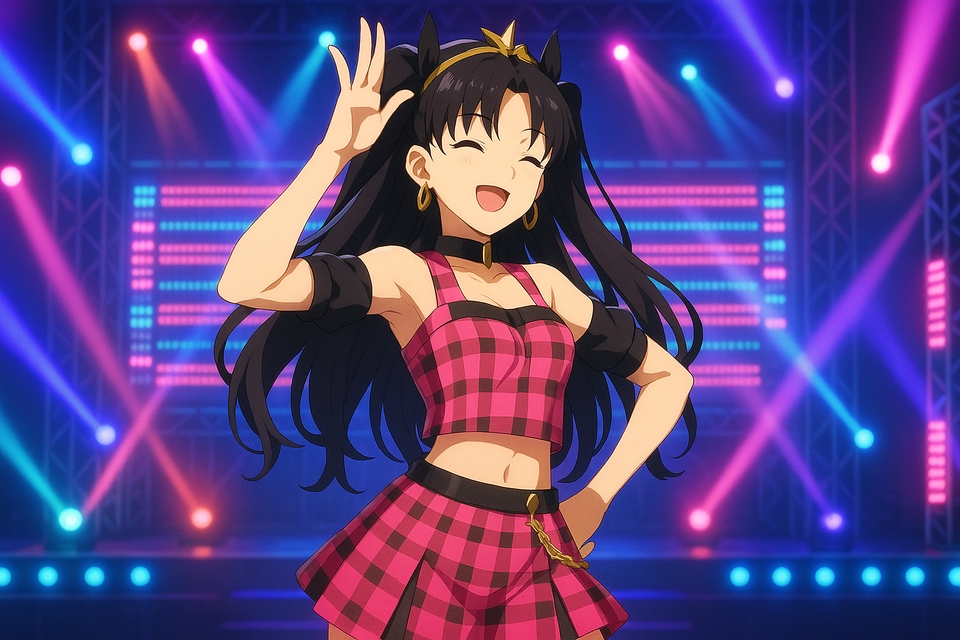 รับทำอนิเมชั่น 3d ตัวละครหญิงผมดำในชุดสีแดงและดำ