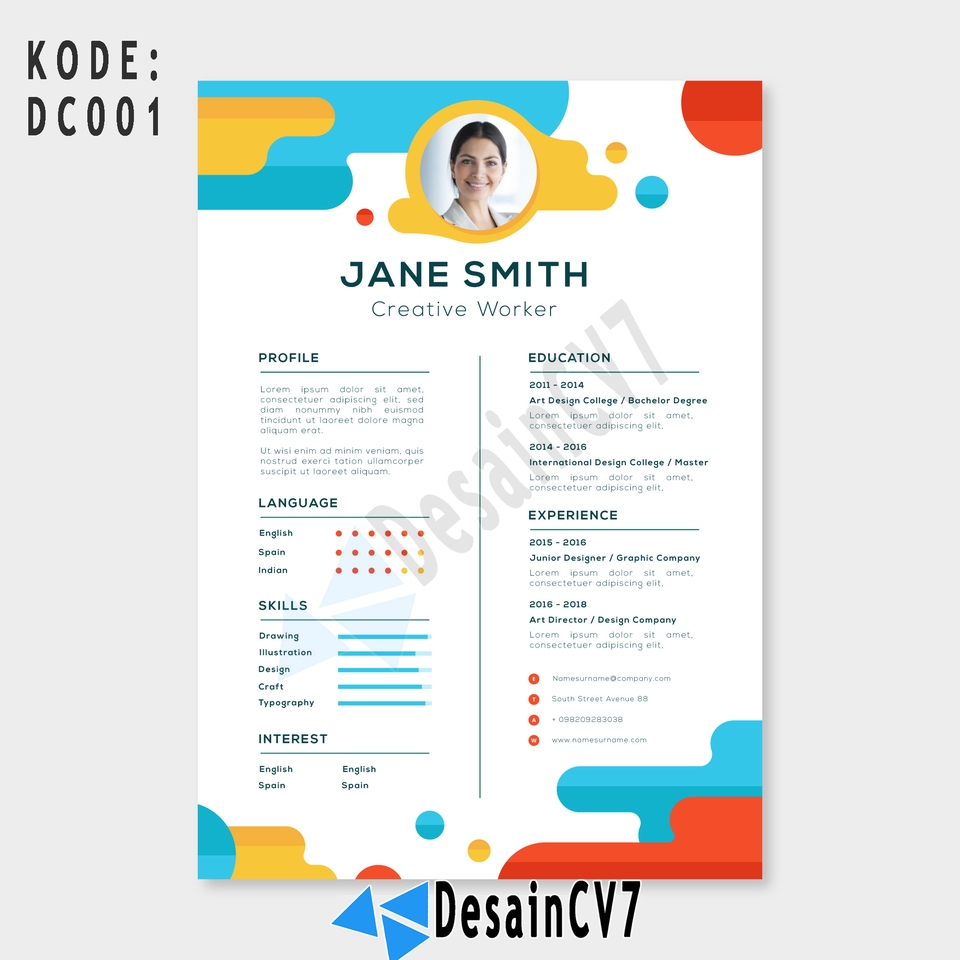 Portfolio & Resume - Desain Curriculum Vitae (CV) Proses 1 Hari - 13