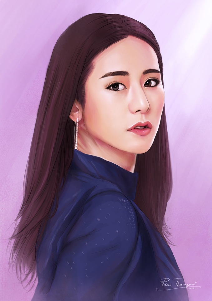วาดภาพเหมือน Portrait - ภาพวาดคนเหมือน Portrait  แนวหวานละมุน - 32
