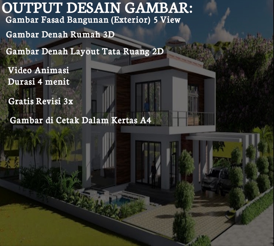 3D & Perspektif - JASA DESAIN RUMAH GAMBAR 3D PRESFEKTIF - 2