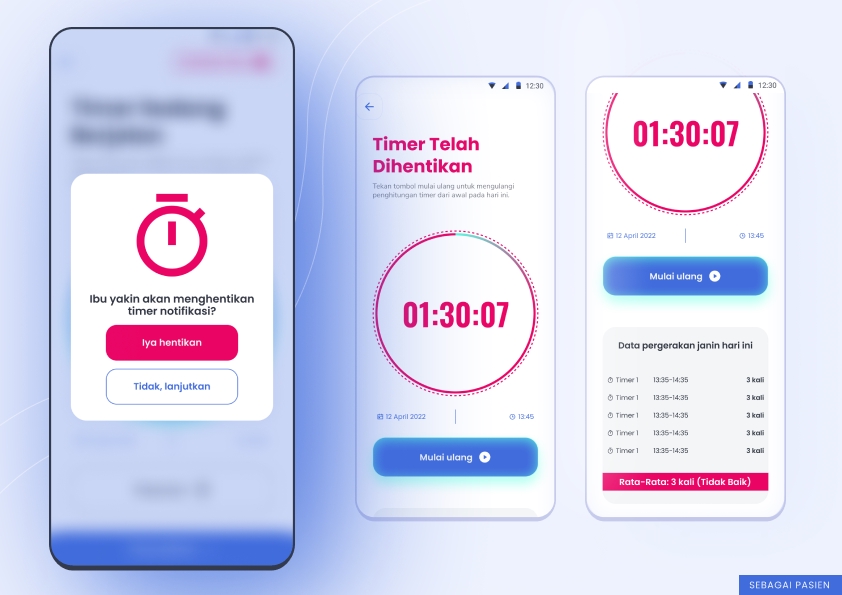 Jasa buat aplikasi Android: Contoh aplikasi timer dengan fitur notifikasi dan tampilan pengguna yang sederhana.