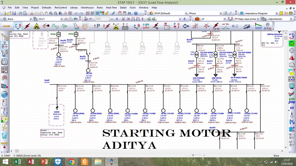 Jasa Lainnya - JASA BUAT GAMBAT ANALISA LISTRIK di ETAP (Electric Transient and Analysis Program) - 6