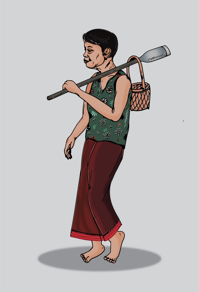 ภาพประกอบเวกเตอร์ - วาดเส้นไทยประยุกต์ แบบ vector ๆ - 14