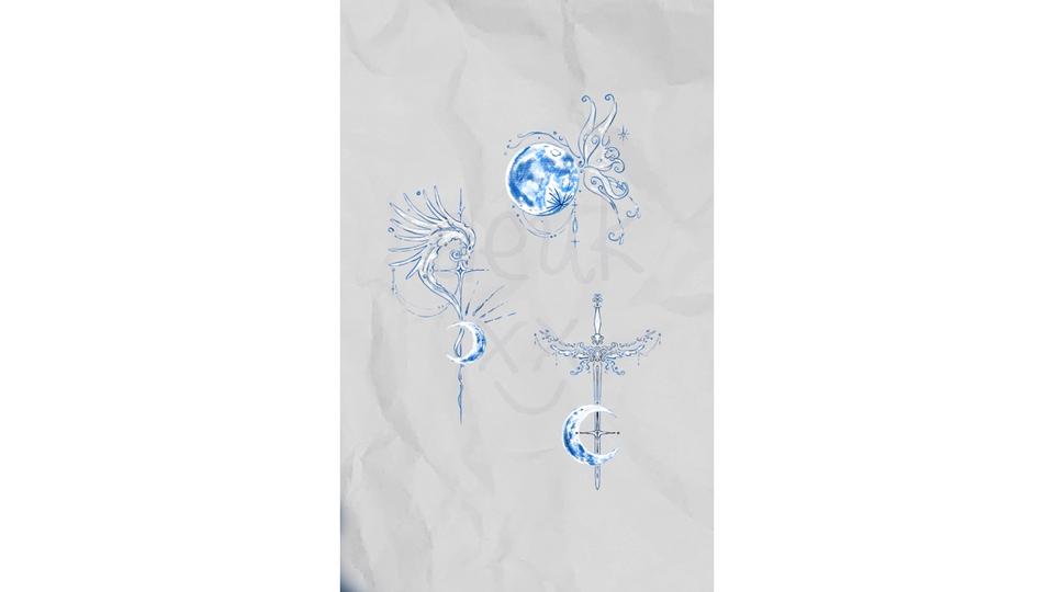 ออกแบบลายสัก แทททู - รับออกแบบลายสัก รอยสักเส้นเฉพาะ ประเภทfreehand style , มินิมอล, สัตว์เสมือนจริง - 2