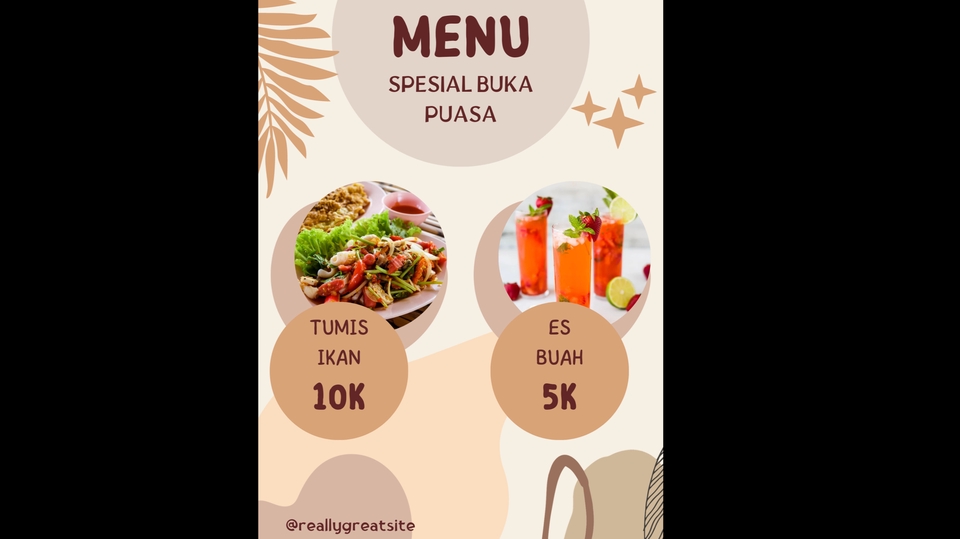 Digital Printing - DESAIN MENU MAKANAN, MINUMAN,  - 1