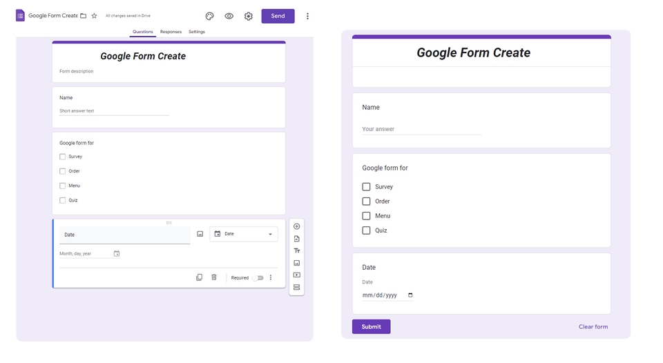 รับทำแบบสอบถาม แบบฟอร์ม Google Form