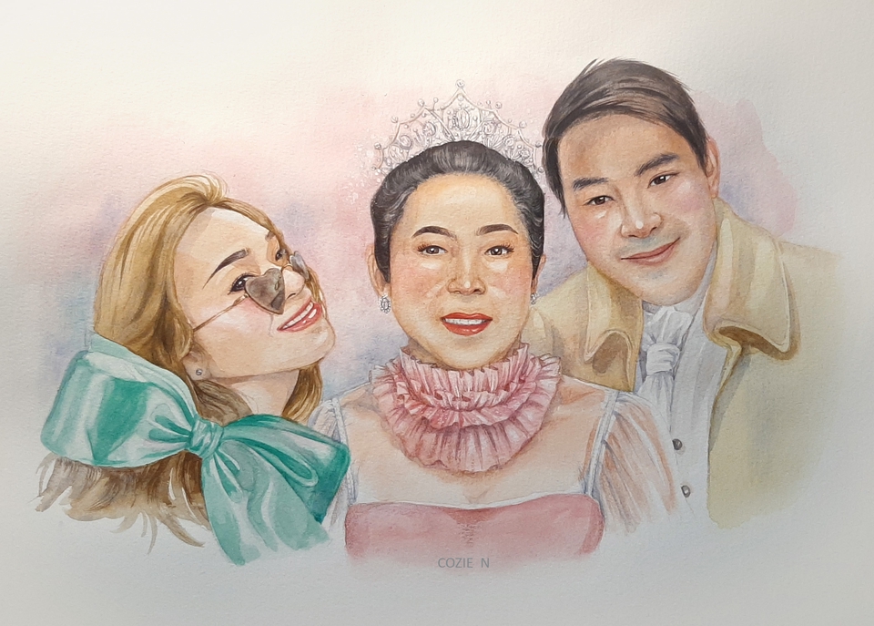 วาดภาพเหมือน Portrait - Portrait Watercolor : รับวาดภาพหลากหลาย เน้นคุณภาพ - 6