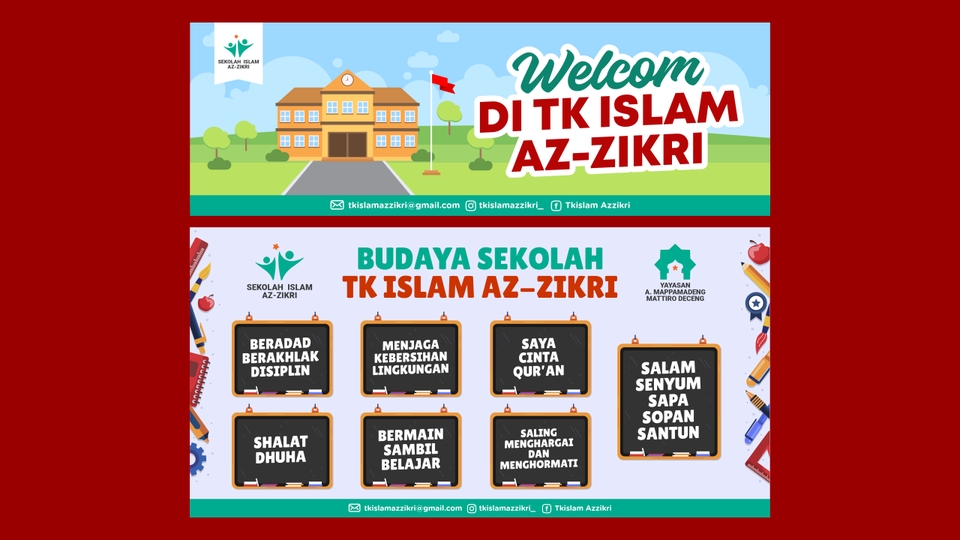 Banner Online - Banner promosi usaha (Sekolah, Makanan, Kantor) dengan berbagai ukuran - 4