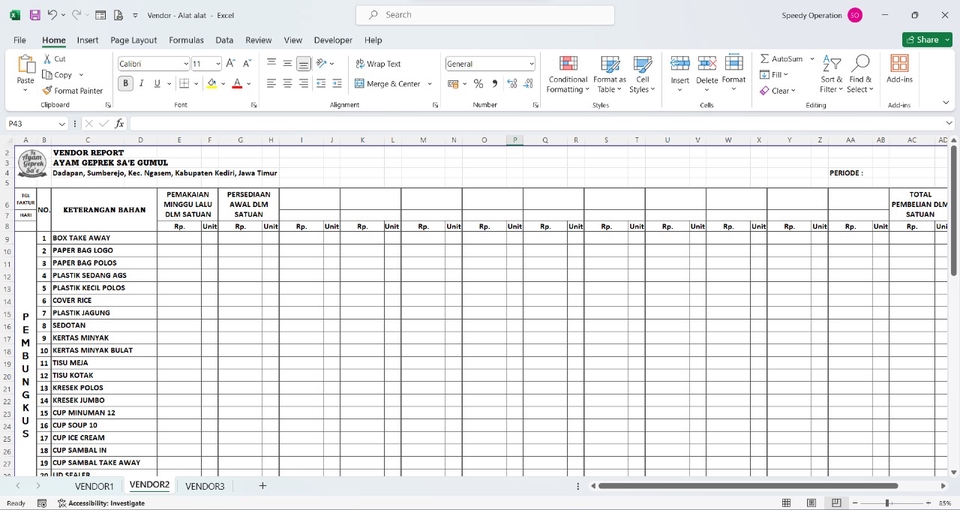 Entri Data - Entri Data Excel - 3