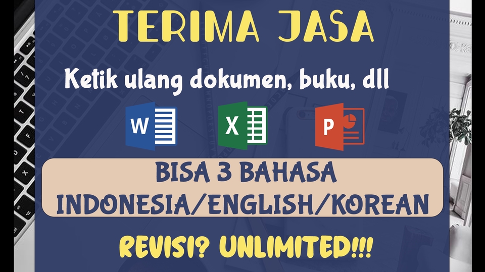 Jasa Ketik Ulang (Indonesia/English/Korean)