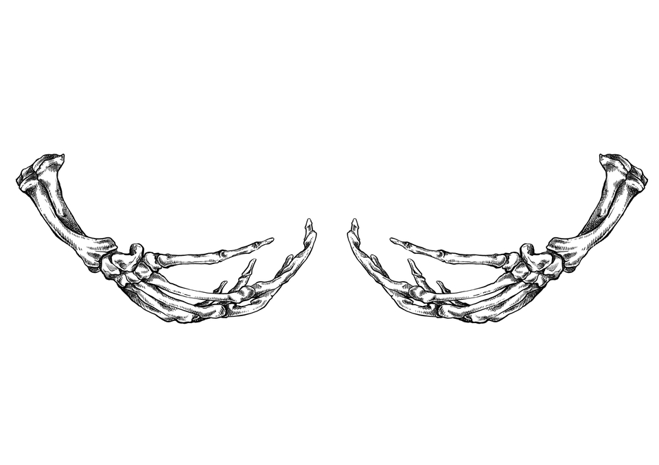 ออกแบบลายสัก ลายมือโครงกระดูก รับออกแบบลายสัก ออกแบบลายสักสวยๆ ออกแบบลายสักมินิมอล