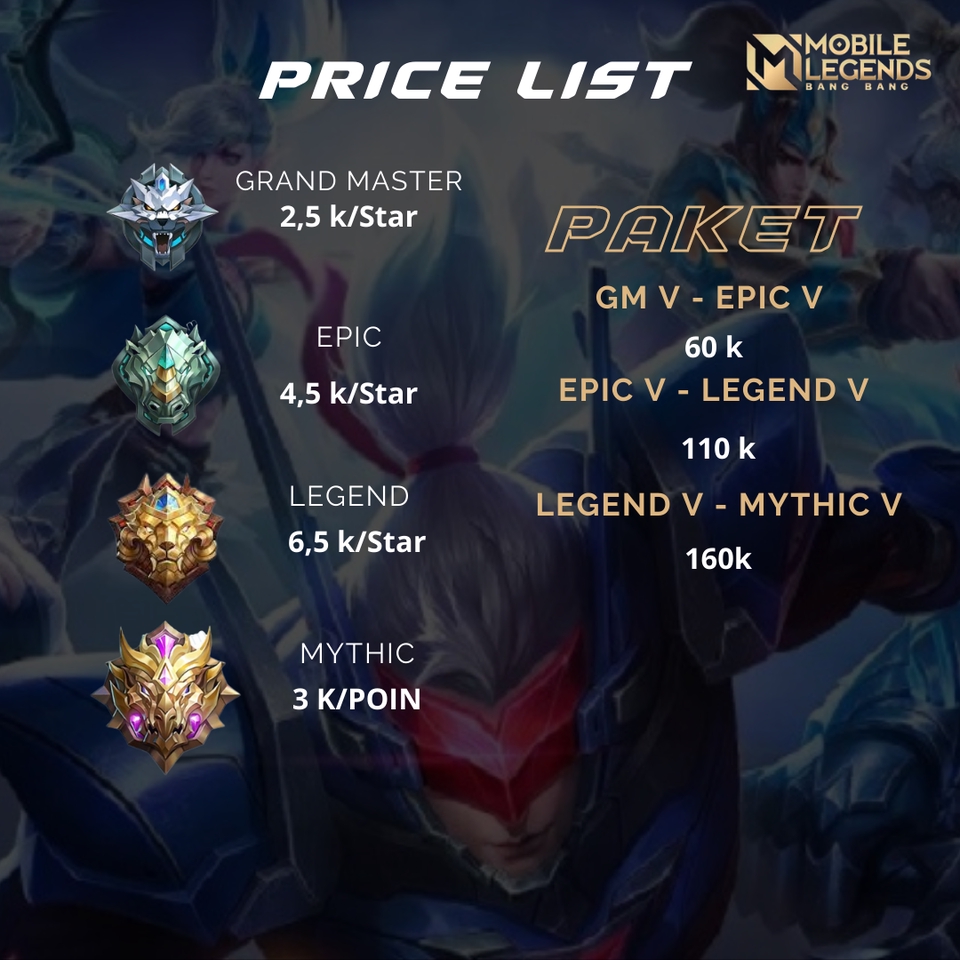 Gaming - JASA JOKI MOBILE LEGEND DAN PARTNER MAIN - 2