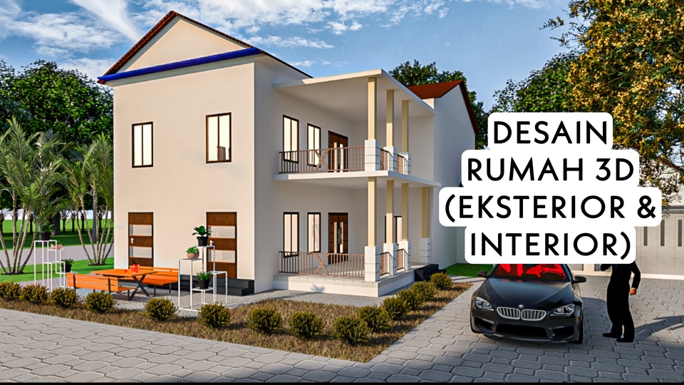 3D & Perspektif - Desain Rumah 3D Eksterior dan Interior - 1