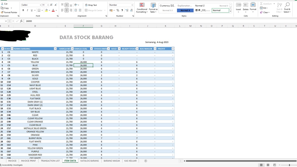 Entri Data - DATA ENTRY MS EXCEL & FORMULA - 1