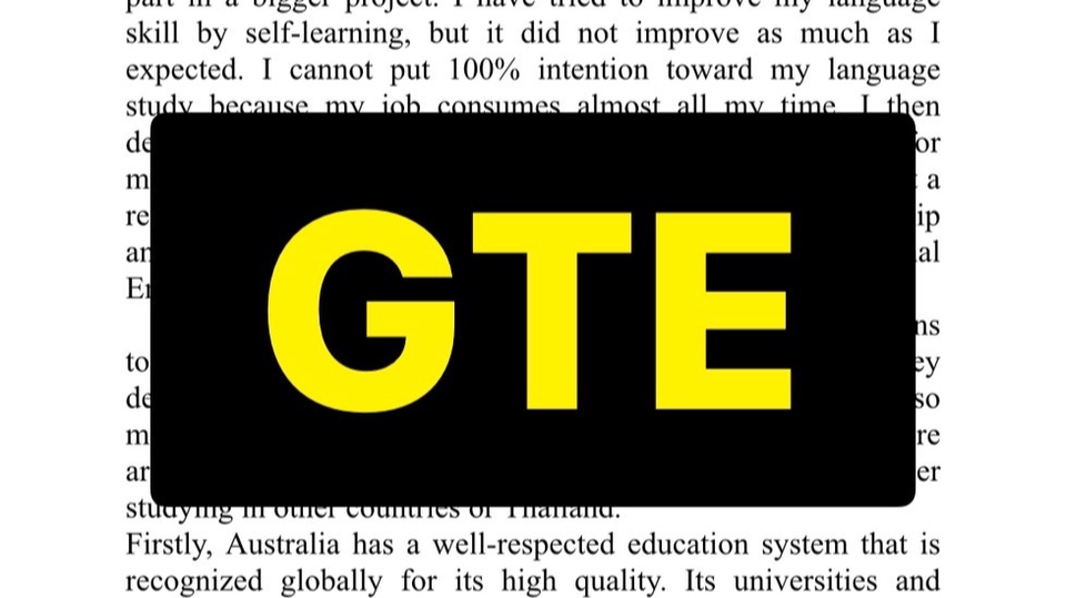 เขียนบทความ - GTE writing, SOP  - 1
