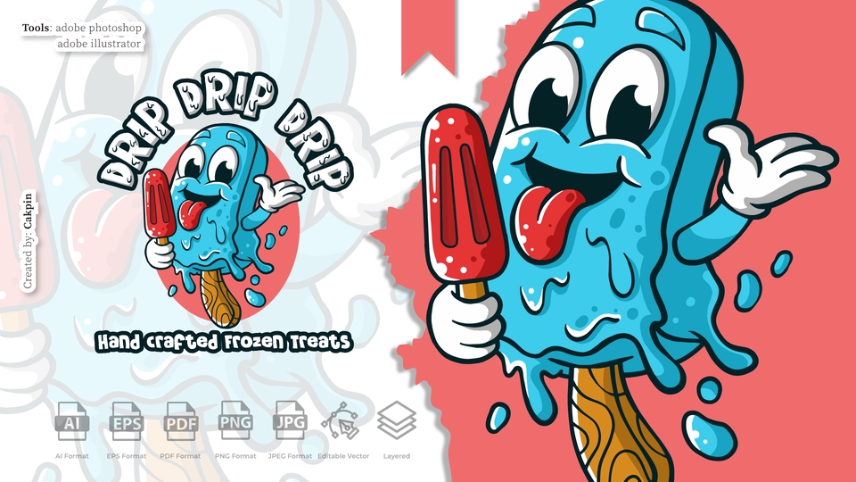 Jasa desain logo online untuk makanan dengan desain lucu dan unik.