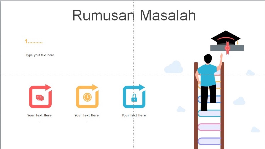Jasa pembuatan presentasi powerpoint dengan desain profesional dan menarik, berisi desain slide presentasi dengan icon yang relevan, ilustrasi menarik, dan font yang mudah dibaca.