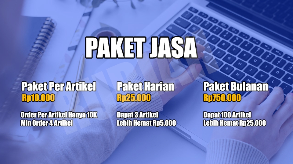 Penulisan Konten - Jasa Penulis Artikel Profesional Berkualitas - 1000 Kata - 30K/Artikel (Local Bisnis Optimation) - 2