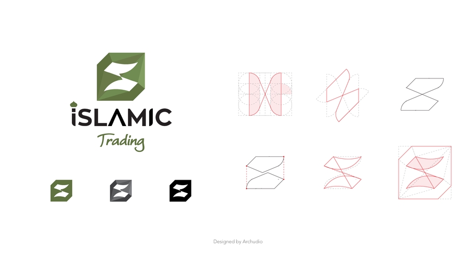รับออกแบบโลโก้ บริษัท Islamic Trading โลโก้สไตล์มินิมอล เรียบหรู ดูแพง