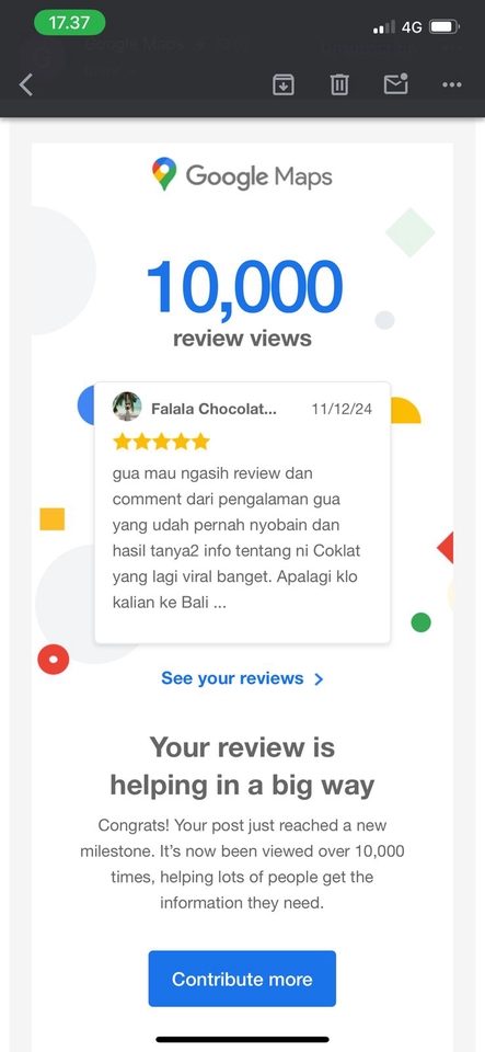 Memberi Review - Jasa Review Google Maps / Google Business (Local Guide) Lv. 7 - 15