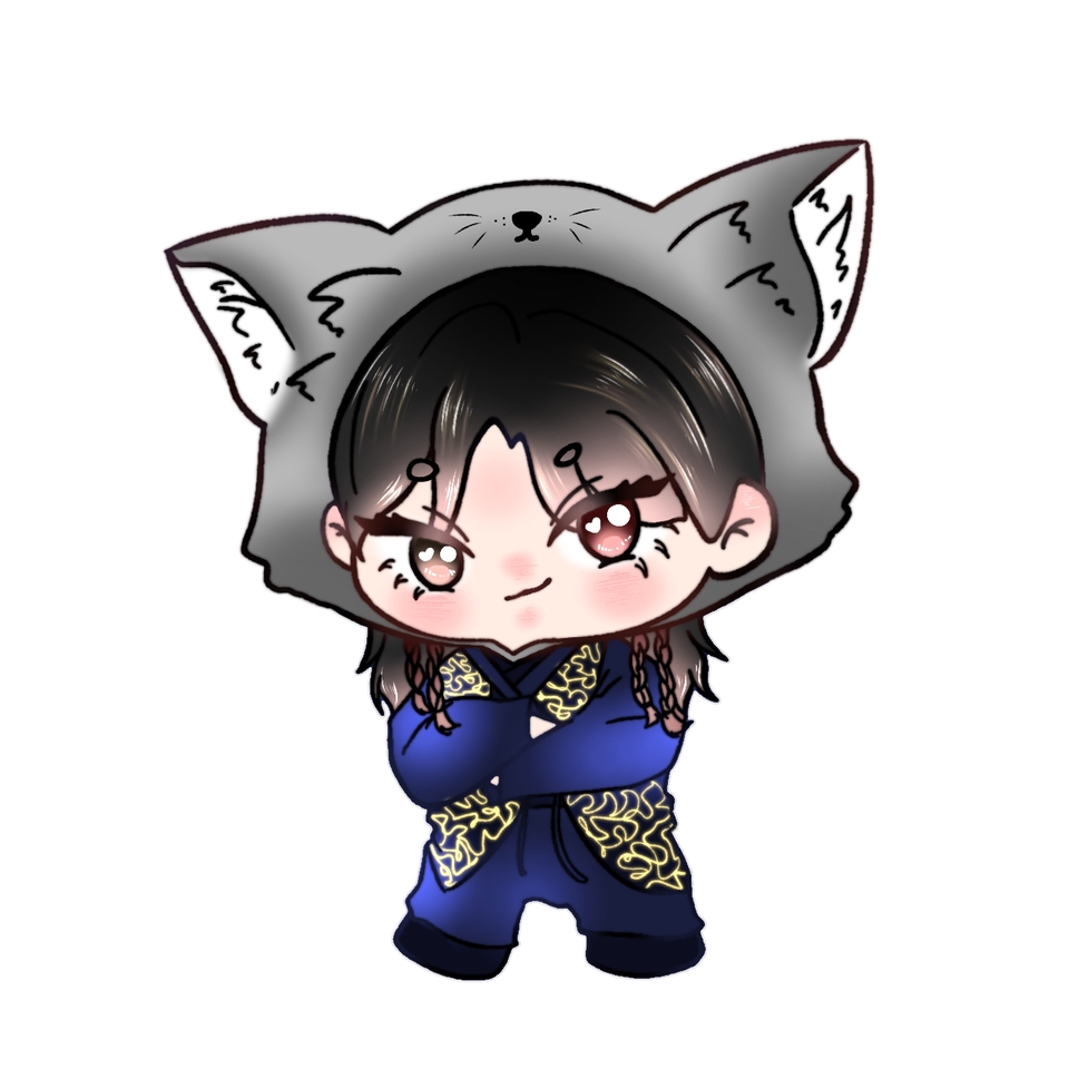 Jasa desain karakter kartun imut bertema serigala; desain karakter game; pembuatan karakter vtuber; harga desain maskot.