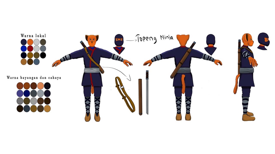 Desain Karakter - Sheet Character (T-Pose) full body - 6