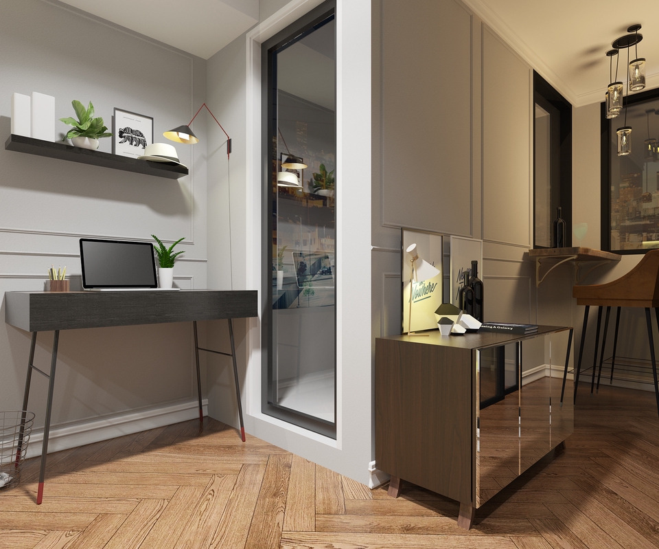 3D & Perspektif - Visualisasi Konsep Desain menjadi 3D Perspektif Desain Interior - 4