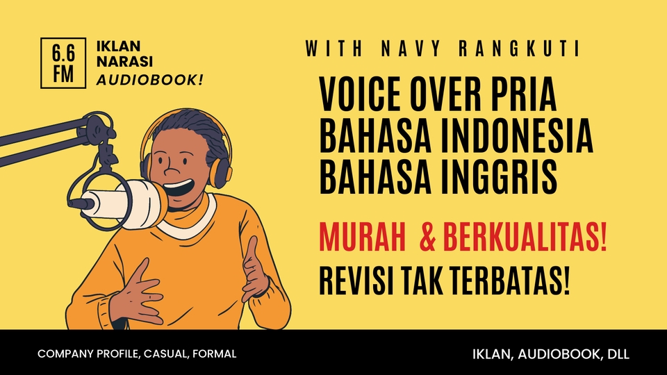 Sulih suara (dubbing, looping) - Voice Over Pengisi Suara Pria Bahasa Indonesia dan Inggris sampai Unlimited Revisi! - 3