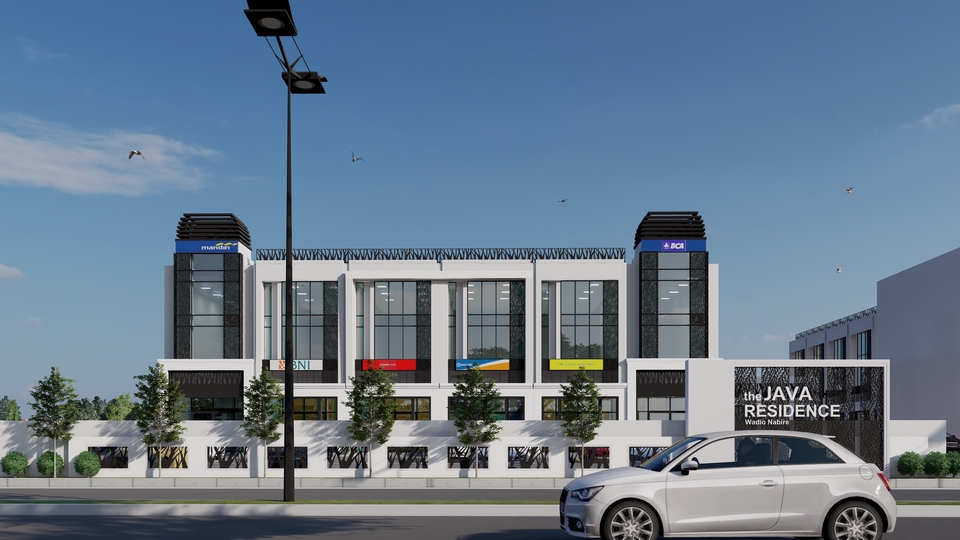 Jasa desain exterior 3d untuk hunian modern minimalis dengan konsep The JAVA RESIDENCE.