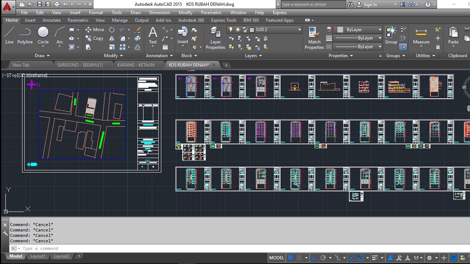 CAD Drawing - Gambar Kerja dan Gambar IMB  - 1