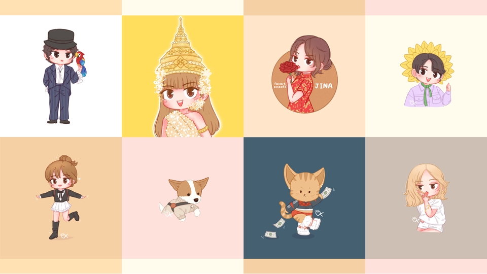 วาดแฟนอาร์ต - รับวาดการ์ตูนน่ารัก ๆ วาดแฟนอาร์ต ฯลฯ | ตัวละครจิบิ - 3