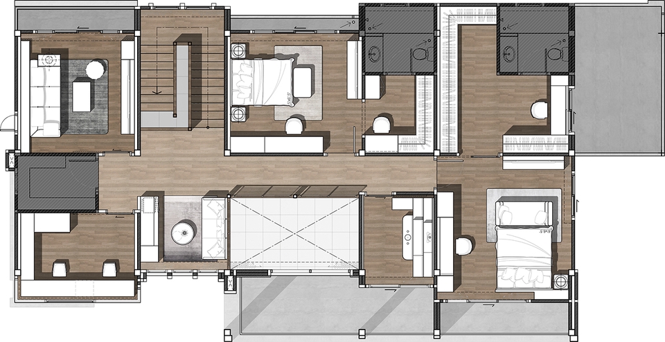 ออกแบบแปลน - รับลงสี Layout Plan/Master Plan วางเฟอร์นิเจอร์ลงสี Layout Plan/Master Plan - 5