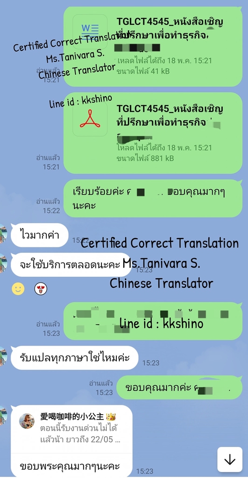 แปลภาษา - รับแปลภาษาจีน งานคุณภาพ เหมาะสมกับราคา - 19