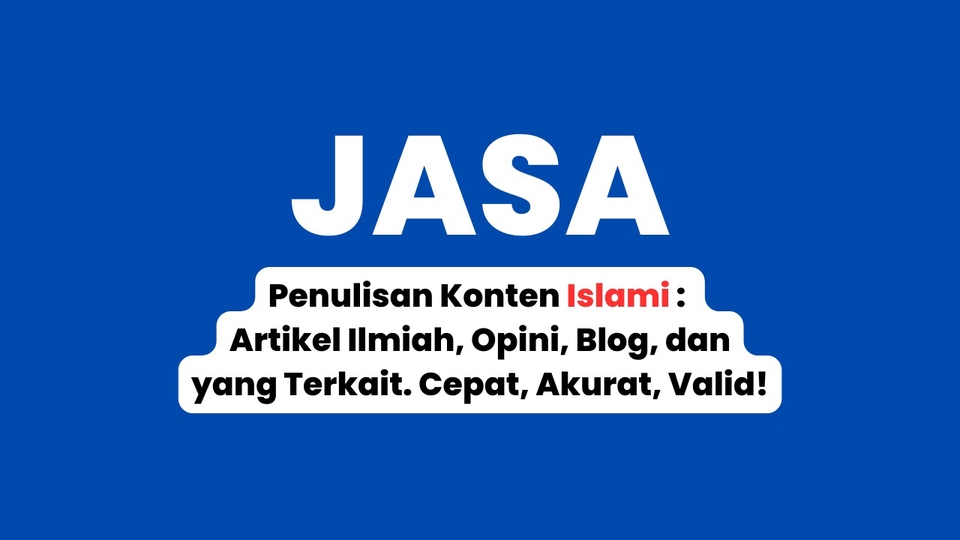 Jasa Copywriting untuk Landing Page dan Deskripsi Produk - Menulis Konten Islami : Artikel Ilmiah, Opini, Blog, dan yang Terkait. Cepat, Akurat, Valid!