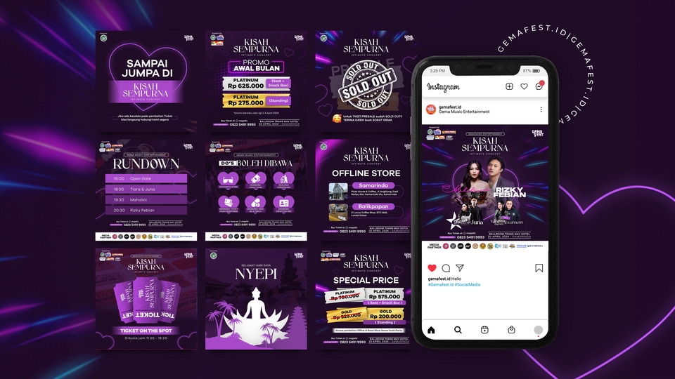 Jasa Desain Banner Social Media untuk Percantik Feed Anda - DESAIN FEED & STORY INSTAGRAM, FACEBOOK, DAN PLATFORM DIGITAL LAINNYA. UNLIMITED REVISI
