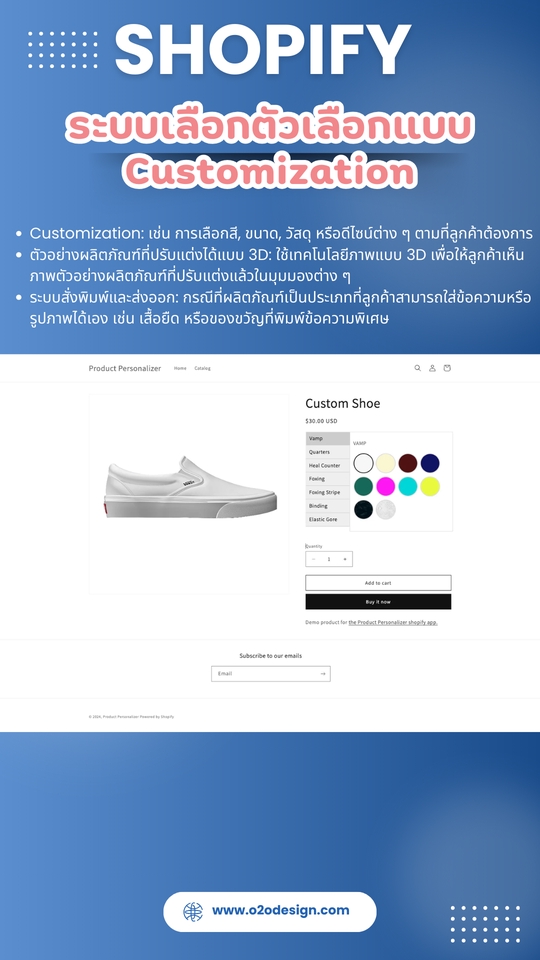 Web Development - สร้างเว็บไซต์ Shopify พร้อม เครื่องมือปรับแต่งผลิตภัณฑ์ เว็บไซต์รับผลิตสินค้าพรีเมียม POD - 4