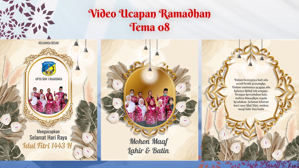 Kartu Ucapan & Video - Jasa Pembuatan Video Ucapan Ramadhan/Lebaran - 6