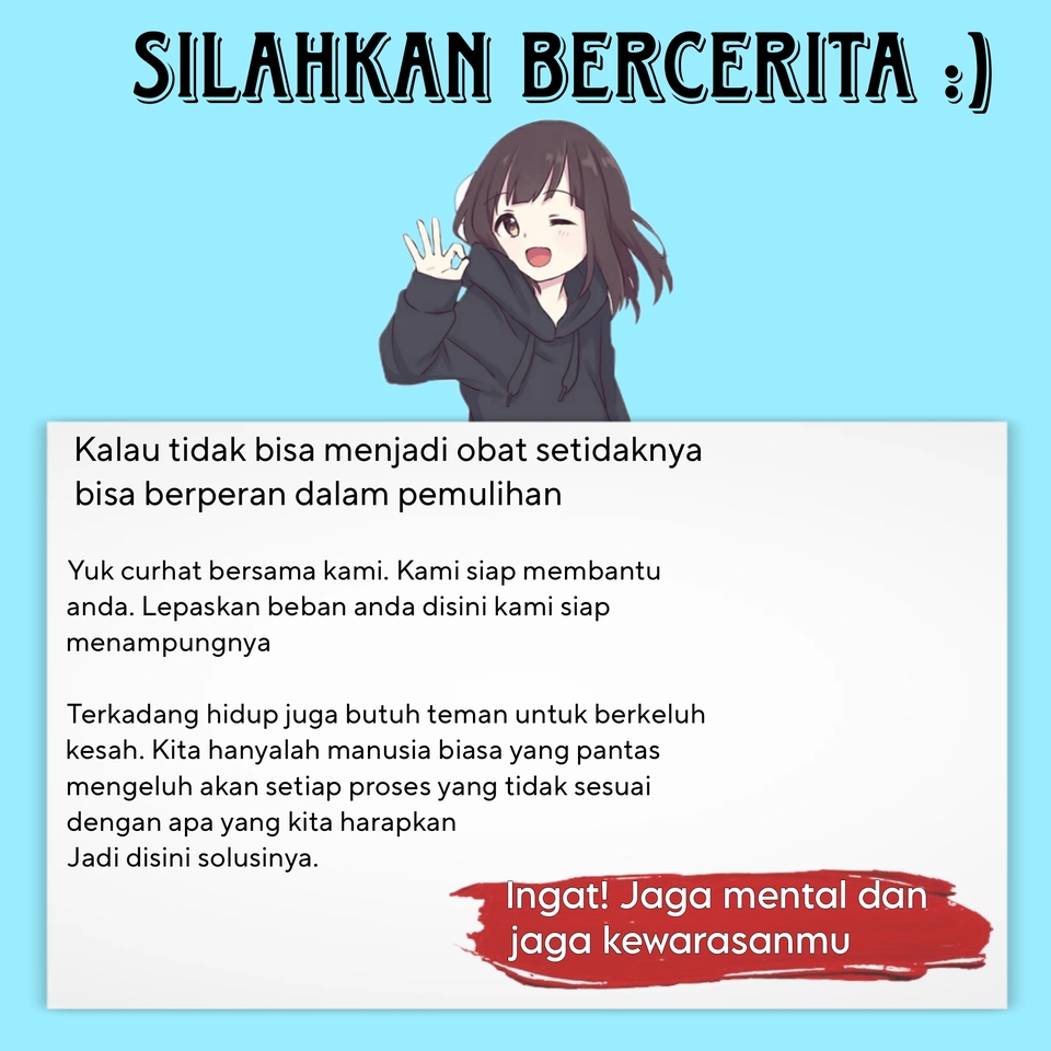 Pengembangan Diri - Jasa Curhat segala Permasalahan (Privasi aman, fast respon mulai dari pukul 09.00-22.00 - 2