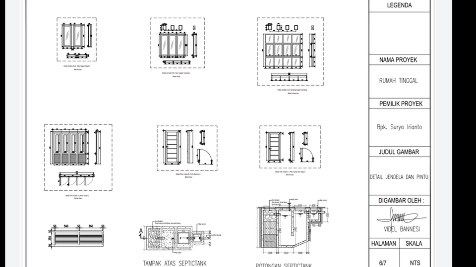 CAD Drawing - Desain CAD untuk RUMAH, PLUMBING, DRAINAGE, TANGKI, DLL - 3