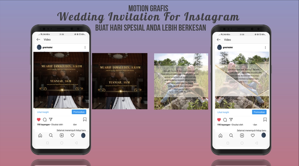 Motion Graphics - Video Wedding Invitation atau Undangan Digital Untuk Instagram - 4