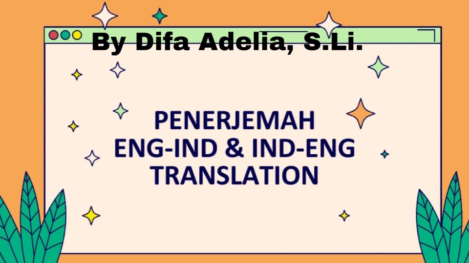 Penerjemahan - PENERJEMAH ENG-IND & IND-ENG TRANSLATION JADI 1 HARI - 1