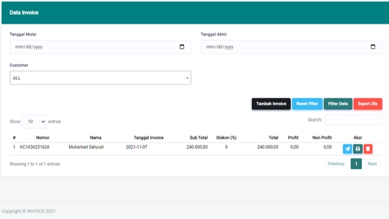 Web Development - Aplikasi Invoice Web & Report Excel Codeigniter - 5