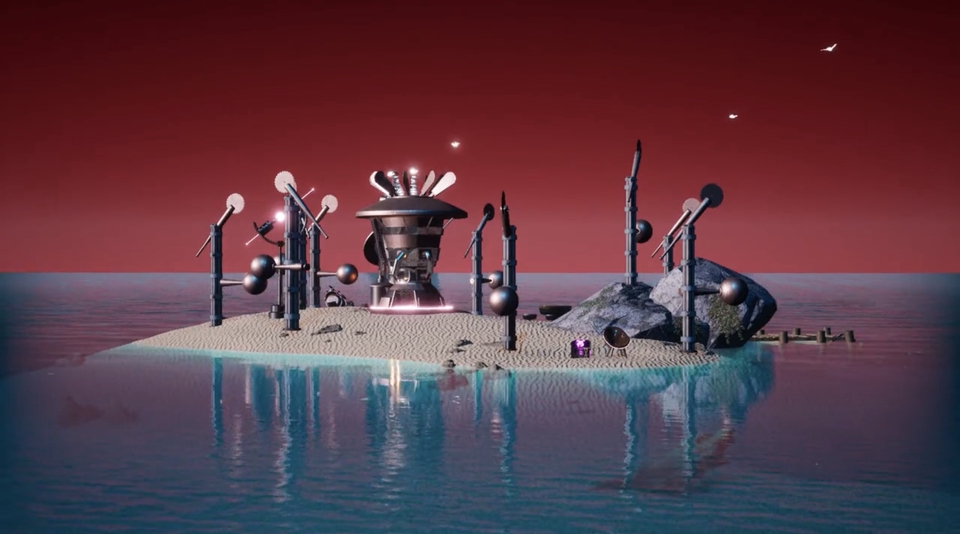 รับปั้นโมเดล3D เกาะลอยฟ้า 3D packshot