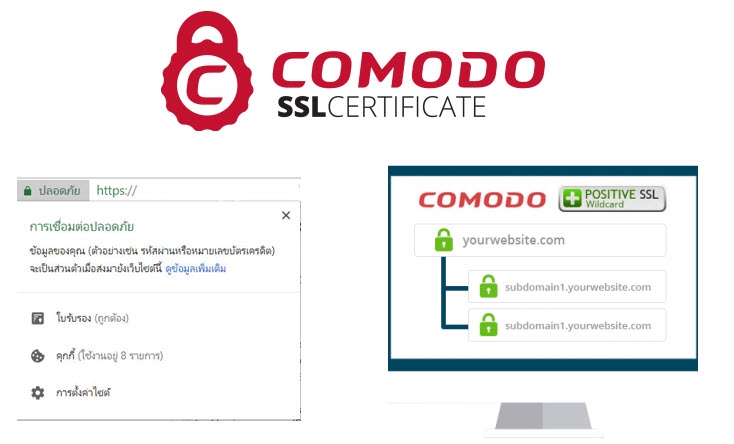 รับติดตั้งSSL Comodo เพิ่มความปลอดภัยเว็บไซต์ วางระบบเครือข่าย รับจดโดเมน