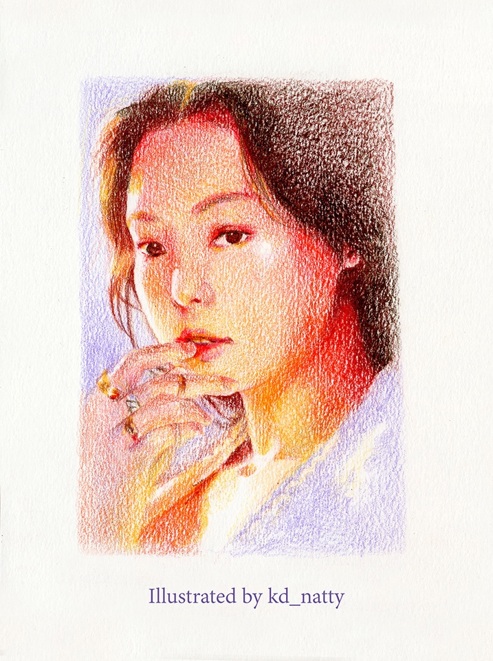 วาดภาพเหมือน Portrait - วาดภาพเหมือน ภาพประกอบ สีไม้ - 9