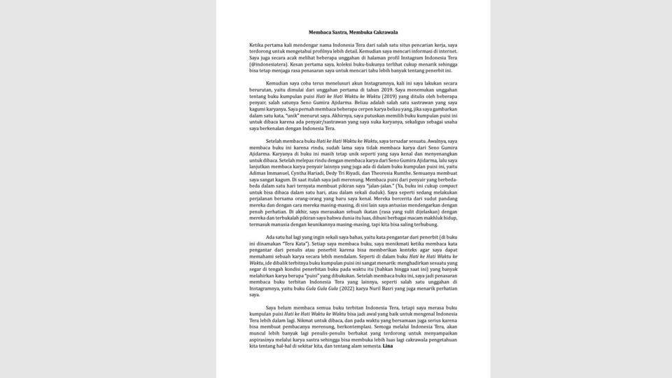 Jasa pengetikan online dan offline untuk berbagai keperluan seperti dokumen, skripsi, makalah, tugas sekolah, dan tugas kantor.