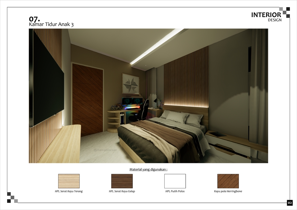 3D & Perspektif - Desain Interior Rumah Tinggal / Kafe / Kantor - 9